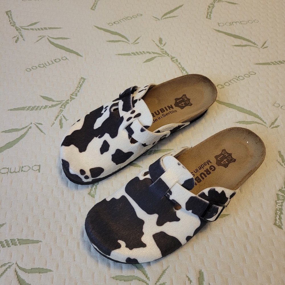 Cow Print Brand New Europian Brand Like BIRKENSTOCK Mules
